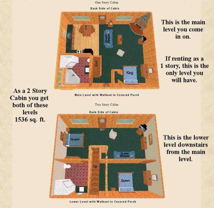Secluded 2 Story Cabin Pool Wifi Smart Tvs Eureka Springs Luaran gambar
